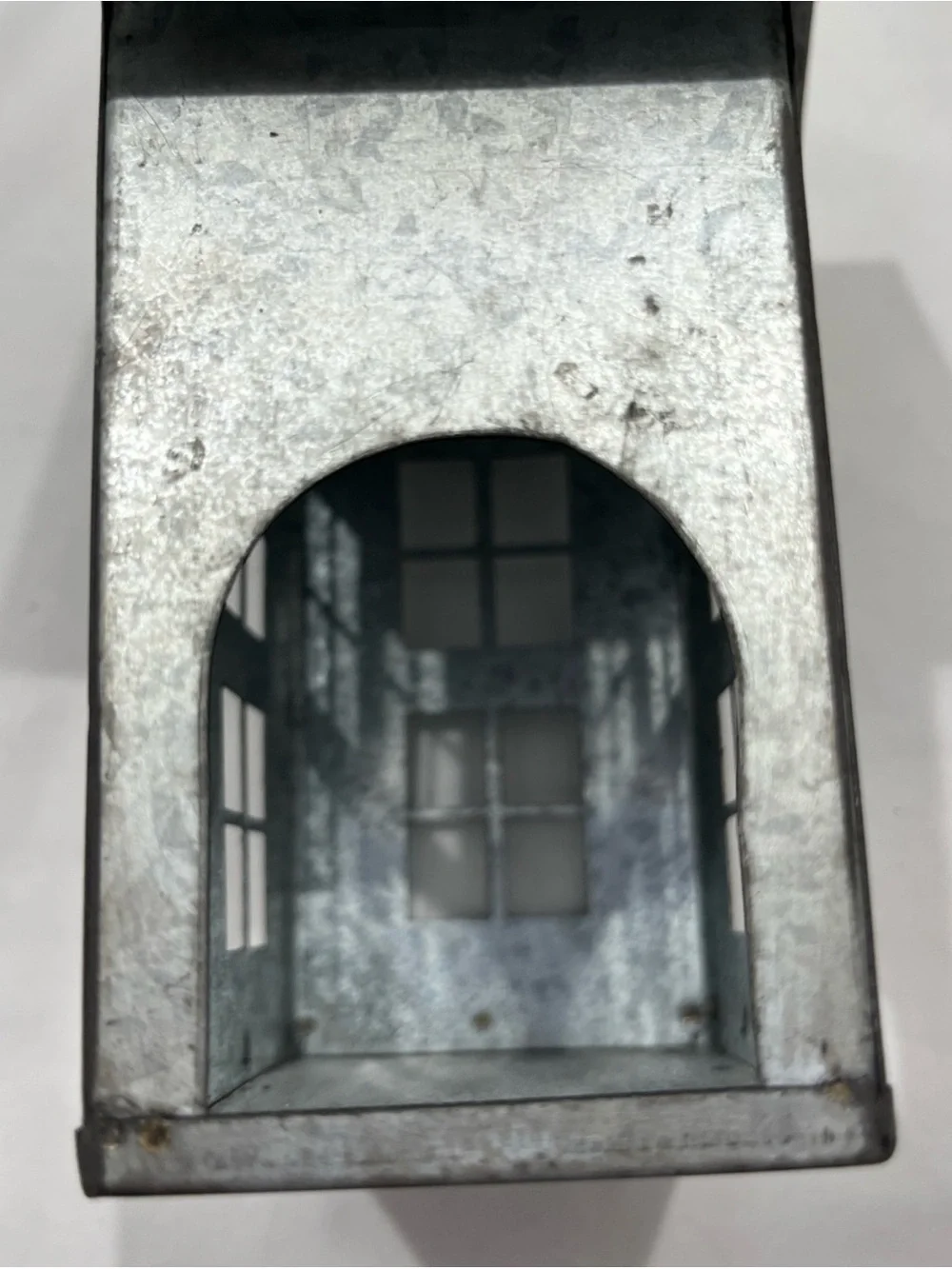Galvanized Metal House Rustic Farmhouse Candle Holder Primitive Decor